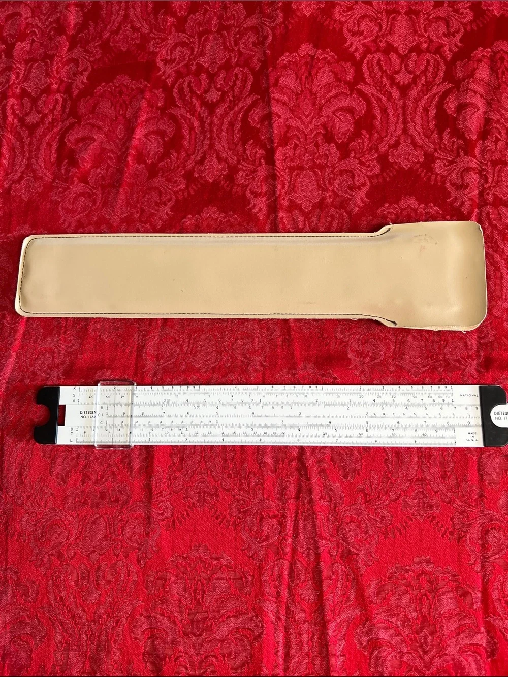 Vintage Dietzgen No. 1767 Maniphase Slide Rule Manual Case Made in USA